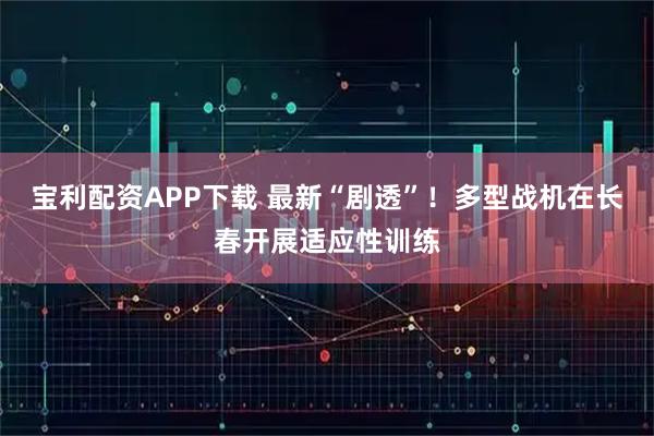 宝利配资APP下载 最新“剧透”！多型战机在长春开展适应性训练
