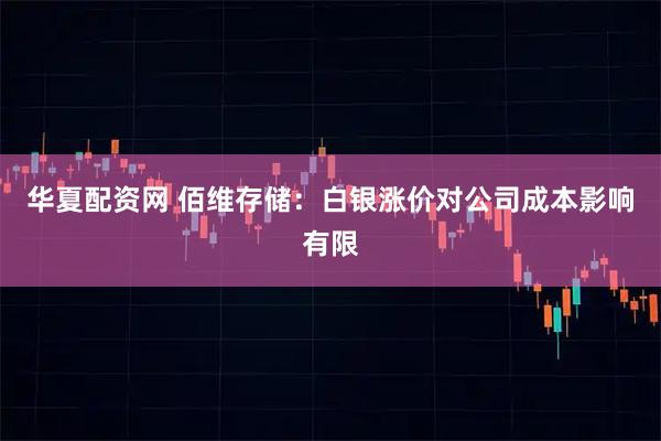 华夏配资网 佰维存储：白银涨价对公司成本影响有限